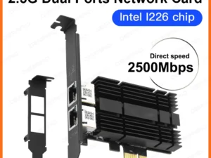 2500Mbps Pcie To RJ45 Intel I226 Network Card 2.5G Gigabit Ethernet One/Two Port 100/1000/2500Mbps Network Card For Desktop