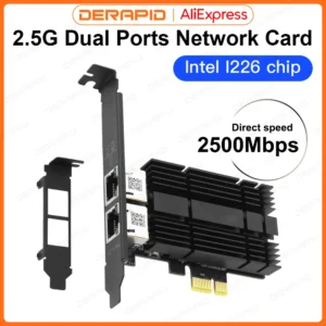 2500Mbps Pcie To RJ45 Intel I226 Network Card 2.5G Gigabit Ethernet One/Two Port 100/1000/2500Mbps Network Card For Desktop