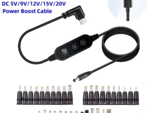 USB C to DC Power Boost Cable Type C To DC Fast Charging 5V/9V/12V/15V/20V Boost Converter Step-up Cable Adapter For Wifi Router