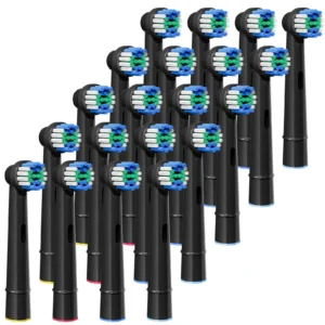 Replacement Toothbrush Heads For Oral B Precision Clean Toothbrush Replacement Brush Heads Black Nozzles For Oralb (Not for iO)