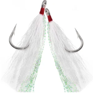 8Pcs/4Pcs Bucktail Teasers Fishing Hook Saltwater Fishing Lures Rig Stainless Steel Fishing Jig Hooks For Catfish Bass