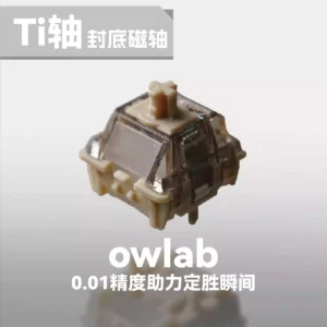 OWlab Magnetic Axis Keyboard Ti Switch 0.01mm Precision 15mm Non-Mag Spring for Wooting 60HE/80HE Made68