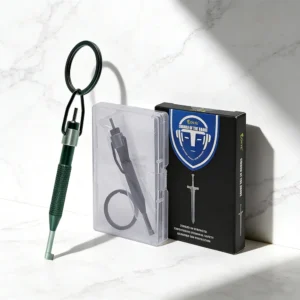 AK-01B Rotating Handcuff Key: Stainless Steel + Aluminum Alloy, with Key Ring, Fits All Standard Series Police Handcuffs