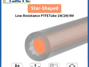 For Bambu Lab Creality Voron Anycubic Star Shaped PTFE Tube 4mm OD Low-Resistance High Temperature Resistance PTFE Tube