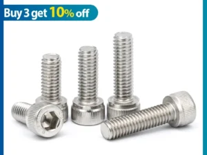 NINDEJIN Hexagon Hex Socket Cap Head Screw M1.6 M2 M2.5 M3 M4 M5 M6 M8 M10 Stainless Steel Allen Bolt DIN912 Hex Screw with Key