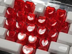 21Keys Mechanical Keyboard Keycaps Love keycap for 60/61/68/104 Side Engraved Translucent Customized Gaming Keyboard Accessories