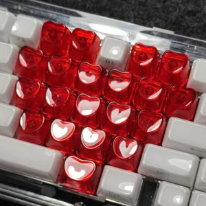 21Keys Mechanical Keyboard Keycaps Love keycap for 60/61/68/104 Side Engraved Translucent Customized Gaming Keyboard Accessories