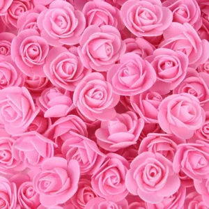 100/150/300Pcs 3.5cm Artificial Flower Foam PE Rose Heads DIY Valentine's Day Roses Wedding Candy Box Decoration Bride Accessory