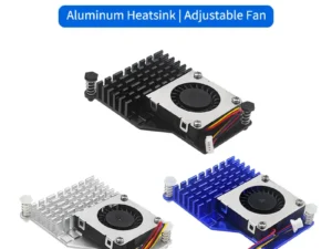 Raspberry Pi 5 Active Cooler Aluminum Heatsink PWM Cooling Fan Speed Adjustable Black Silver Blue Radiator for Raspberry Pi 5