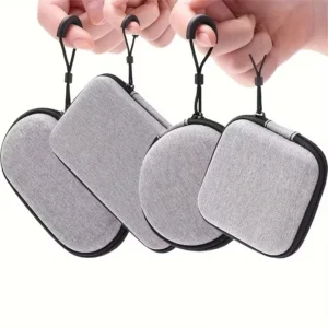 Portable Electronics Organizer Bag for Earphones Charger Cables Hard Drive EVA Hard Shell with Zipper Travel Case Carrying Pouch