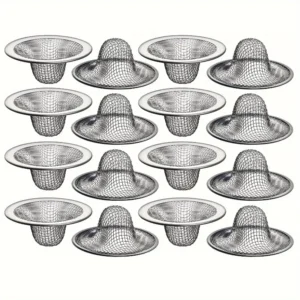 10pcs Bathroom Sink Drain Strainer - Sink Protector, Hair Catcher, Filter Mesh, Home Essentials, Bathroom Accessories