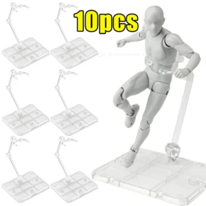 Action Figure Stand Acrylic Clear Assembly Action Figures Display Standing Holder Base Doll Toy Model Support Stands Accessories