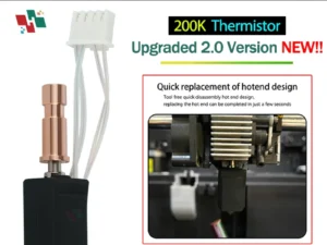 For Anycubic Kobra S1 Hotend ceramic New Upgrade Hotend For Kobra S1 Combo Head S1C 3d Printer 24V 48W 200K Rapid heating 300℃