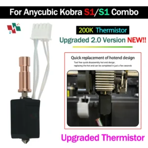 For Anycubic Kobra S1 Hotend ceramic New Upgrade Hotend For Kobra S1 Combo Head S1C 3d Printer 24V 48W 200K Rapid heating 300℃