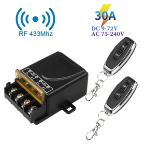 RF433Mhz Wireless Remote Control Switch 12V 24V 220V 110V Relay Receiver Transmitter for Water Pump Motor LED Electric Appliance