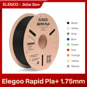 ELEGOO RAPID PLA+ Filament 1.75mm, 3D Printer Filament, Support 30-600mm/s Printing Speed, Compatible with Most FDM 3D Printers