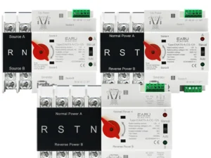 Din Rail 2/3/4P AC 110V 230V 125A Mini ATS Dual Power Automatic Transfer Switch Electrical Selector Switches Uninterrupted Power