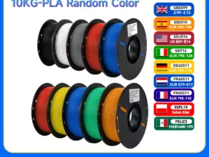 10KG PLA PETG Filament for 3D Printer Filament 1KG/Roll 1.75MM Plastic Filaments Line Up Neatly Printing Material for 3D Printer