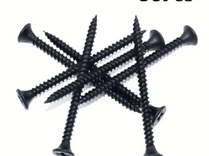 50Pcs M3.5 Black Cross Flat Head Sheet Metal Screws Drill Wood Carbon Steel Screws Suitable For Wood Furniture Maintenance