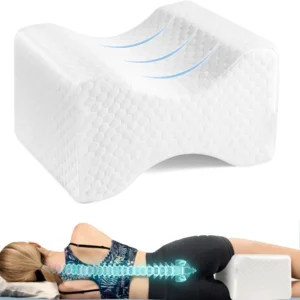 Leg pillow,side pillow,Memory foam knee pillow with side sleeping belt,Leg knee pillow with removable and washable cover