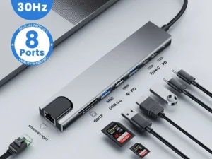 USB C Hub 8In1 7in2 7in1 Type C 3.1 To 4K HDMI Adapter with RJ45 SD/TF Card Reader PD Fast Charge for MacBook Notebook Laptop
