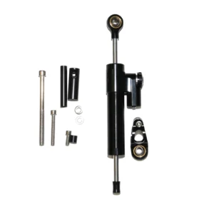 GT08 Electric Scooter Steering Damper Bracket Support Kit, Carbon Fiber Stabilizer Steering Damper Adjustable