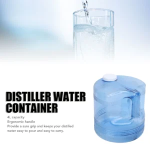 Distilled Water Bottle Jug Multipurpose 4L Shockproof Distiller Water Container Sturdy PP for Home Beauty Countertop
