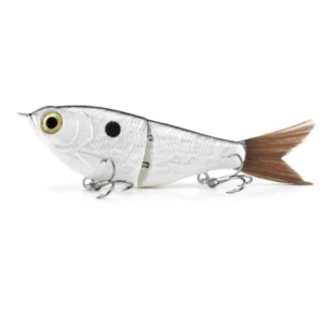 4inch Smooth&Textured Body with Fiber Tail Single Joint Glide Bait Shad Artificial Bait Fishing Lure Slow Sinking Plastics Bait