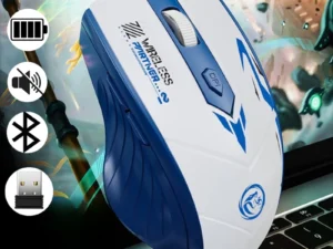 Wireless Mouse Dual Mode 2.4G Bluetooth-compatible Rechargeable Glow Mouse Noiseless Cordless Computer Mice for PC Laptop