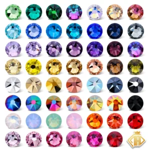 QIAO 2088 Non Hotfix DIY Crystal Nail Art Decorations 8 Big 8 Small Strass Rhinestones Flat Back Stick-On Nails for Nail Art