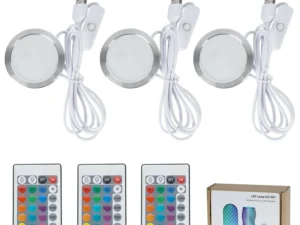 3PCS RGB LED Light Kit for Bambu Lab P1P X1 A1 H2D 3D Printers, USB DIY Lighting Hardware Model Parts for Makerworld