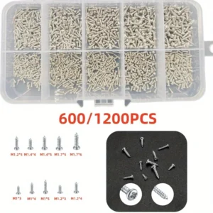 600/1200 sets Miniature self-tapping screws, Miniature crosshead metal screws classification kit