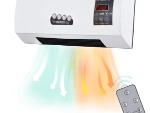 【Sale】Heater and Fan Combo 1800W 2-in-1 Timing Function Dual Use Wall Mounted Electric Fan and Space Heater with Remote Control