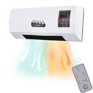 【Sale】Heater and Fan Combo 1800W 2-in-1 Timing Function Dual Use Wall Mounted Electric Fan and Space Heater with Remote Control
