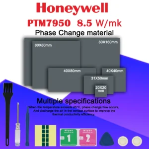 Honeywell PTM7950 Phase Change Pad 8.5W/mk Thermal Grease Material Laptop/CPU/GPU Heatsink Cooling Thermal Conductive Paste Pad