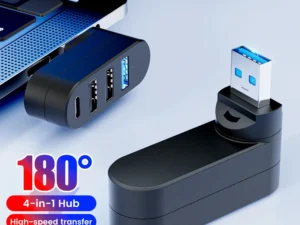 Elough Mini 180° Rotatable 4 Ports USB 3.0 2.0 Hub Type C High Speed Data Transfer U Disk Splitter Adapter For Laptop MacBook PC