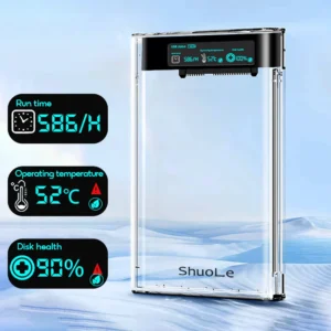 USB3.2 External HDD Case 5Gbps 2.5 Inch Transparent Hard Disk Case Hard Drive Enclosure SATA HDD SSD Storage Case for Laptop PC