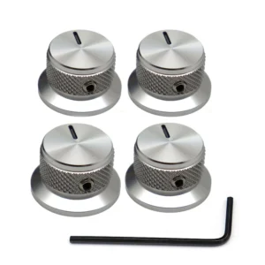 3pcs/4pcs Guitar Knobs Aluminium Potentiometer KnobsTop Hat Knobs Control Knob for Guitar/Bass/AMPS/Preamps with Indicator