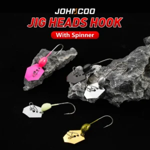 5pcs/pkt Jig head hook with spinner 4.5G lure hook DIY soft lure hook Spinner For Soft Worm Wobbler Lure Fishing tackle