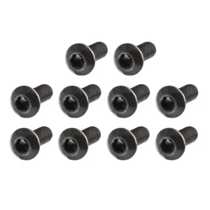 Uxcell 100pcs M2 M2.5 M3 M4 M5 M6 10.9 Alloy Steel Button Head Hex Socket Cap Screw Hexagon Socket Bolt Black