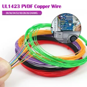 10/50M UL1423 PTFE Copper Wire 38/36/34/32/30/28/26/24AWG PVDF Silver Plated Single Core Micro Fine PCB Board Connection Cable