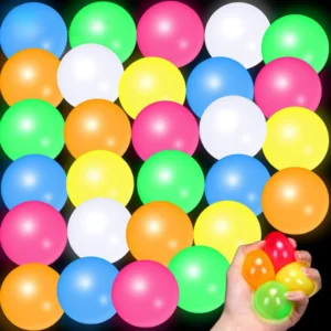 6/12/18 Pcs 4.5cm Fun Luminous Pinch Sticky Balls for Birthday Party Wedding Christmas New Year Party Game Gift Prize Gift Pack