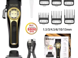Kemei KM-2373 Professional Hair Clipper Magnetic Levitation Motor 8800 Rpm Hair Trimmer Charging Base Men's Hair Trimmer