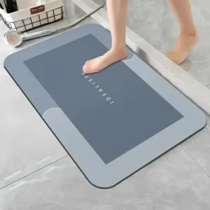 Diatomaceous Earth Bath Mat Super Absorbent Non Slip Fast Drying Soft Floor Mat for Shower Laundry Bedroom Kitchen RV Bathroom