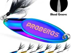 Proberos 32-87mm 3.7-60g Fishing Spoon Lure Single Hook Artificial Metal Hard Bait Trout Spinner Sequins Fishing Tackle