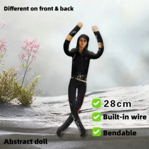 HOT Anime Michael Jackson Cosplay Prop Doll Plush Stuffed Figure Dolls Room Decoration Abstract Joint Mobility Props Gift