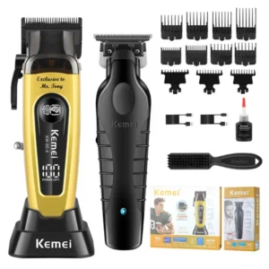 Hair Clippers for Men, Cordless Barber Clippers with LED Display 2299Hair Trimmer with Charging Base Professional Hair Clippers for Men, Cordless Barber Clipper T-Blade Beard Trimmer Foil Shaver Set, Rechargeable Electric Fade Clipper Hair Cutting