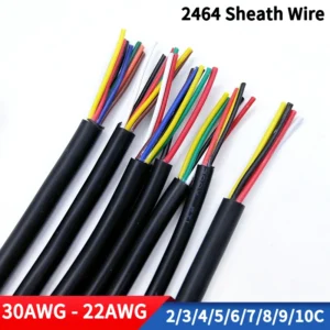 Sheathed Wire Copper Cable 30 28 26 24 22 AWG Signal Cable 2 3 4 5 6 7 8 10 Core DIY Soft Electronic Audio Control Wire 2464