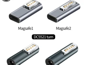 NEW Quality Magnetic USB C Adapter Type C to Magsaf* 2 /DC5521 to magsaf1 Connector PD Quick Charge Adapter For MacBook Air/Pro