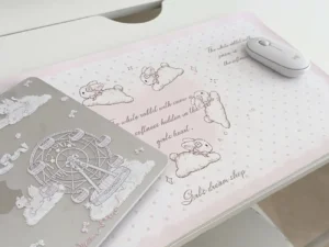Cute Five Rabbits Love Pu Leather Mousepad Office Desk Mat Mouse Pad Computer Speed Type Carpet Mat Player Laptop Keyboard